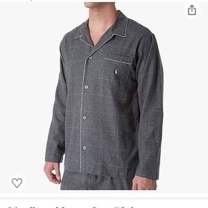 Ralph Lauren Polo Grey Flannel Pyjama Top - Medium
